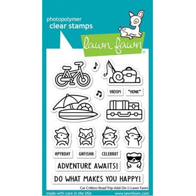 Lawn Fawn Clear Stamps - Car Critters Road Trip Add-On